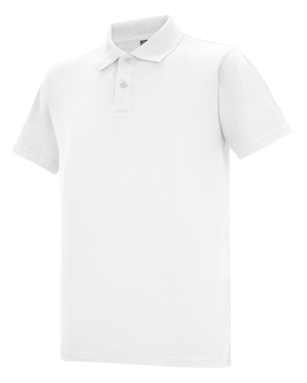 White coloured Regatta Mens Pro 50/50 Pique Polo T-Shirt on white background 