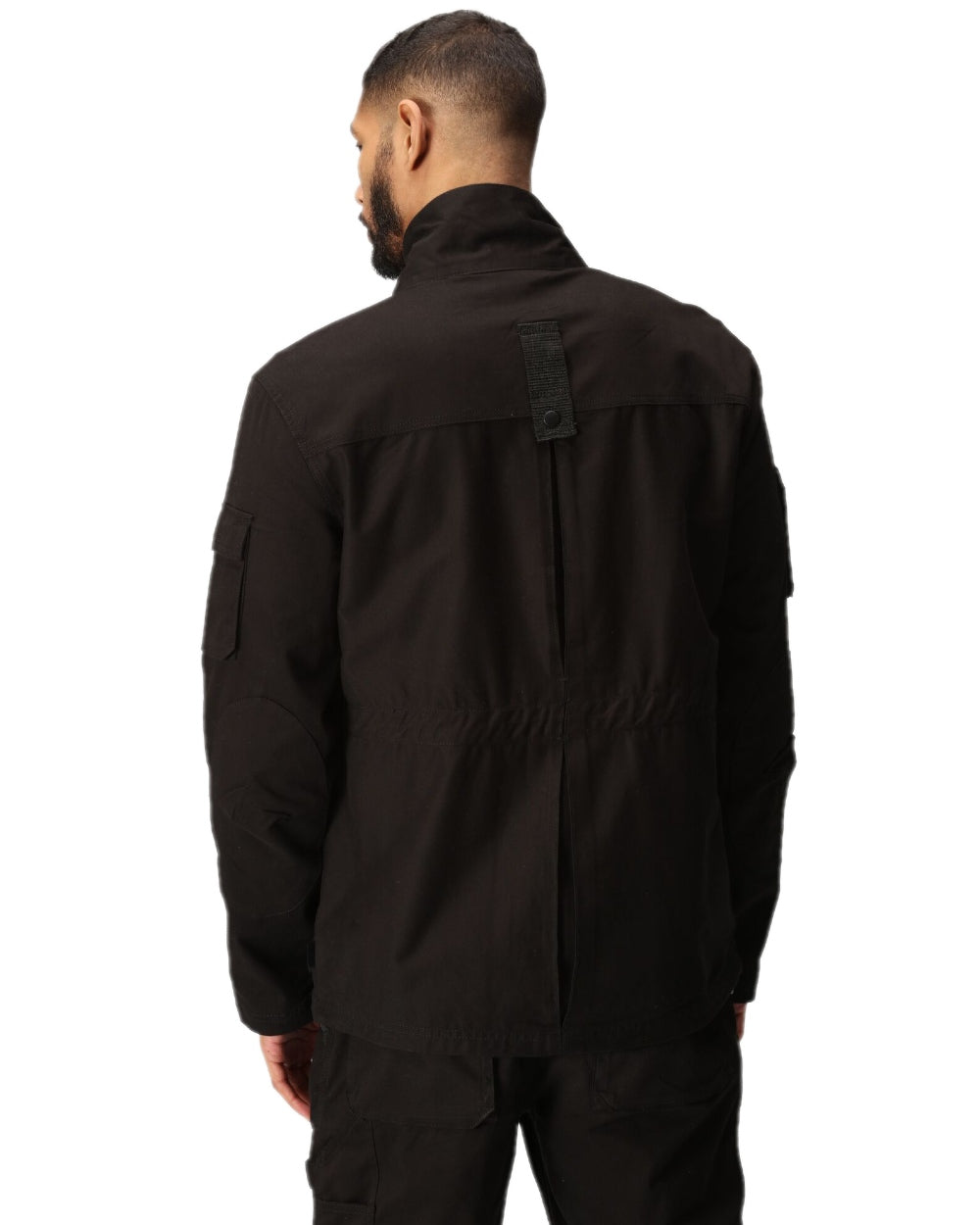 Black Coloured Regatta Mens Pro Utility Jacket on white background 