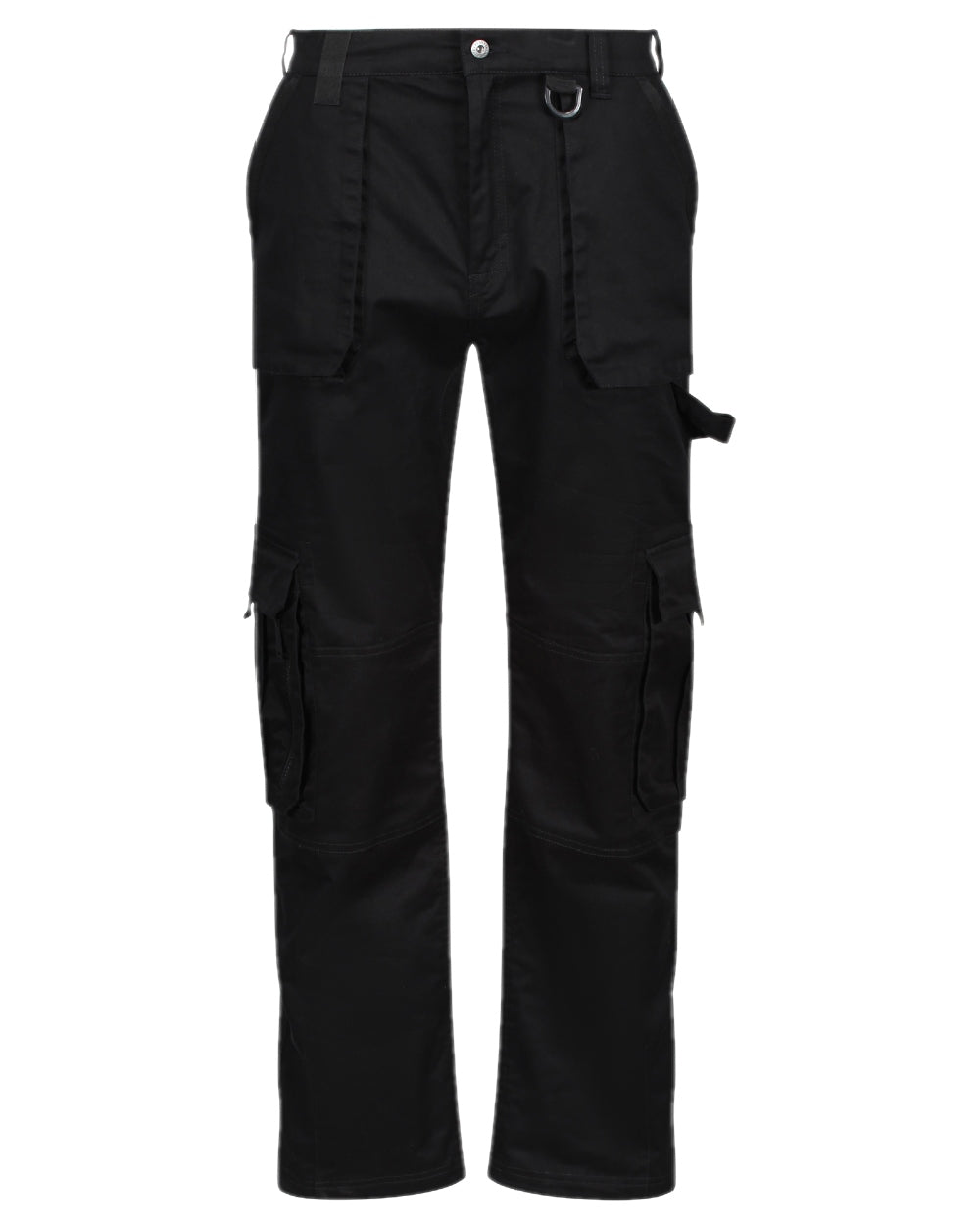 Black Coloured Regatta Mens Pro Utility Pant on white background 