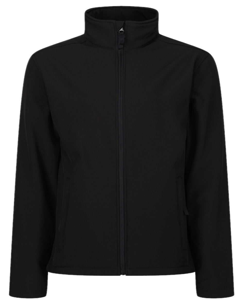 Black coloured Regatta Mens Reid Softshell Jacket on white background 
