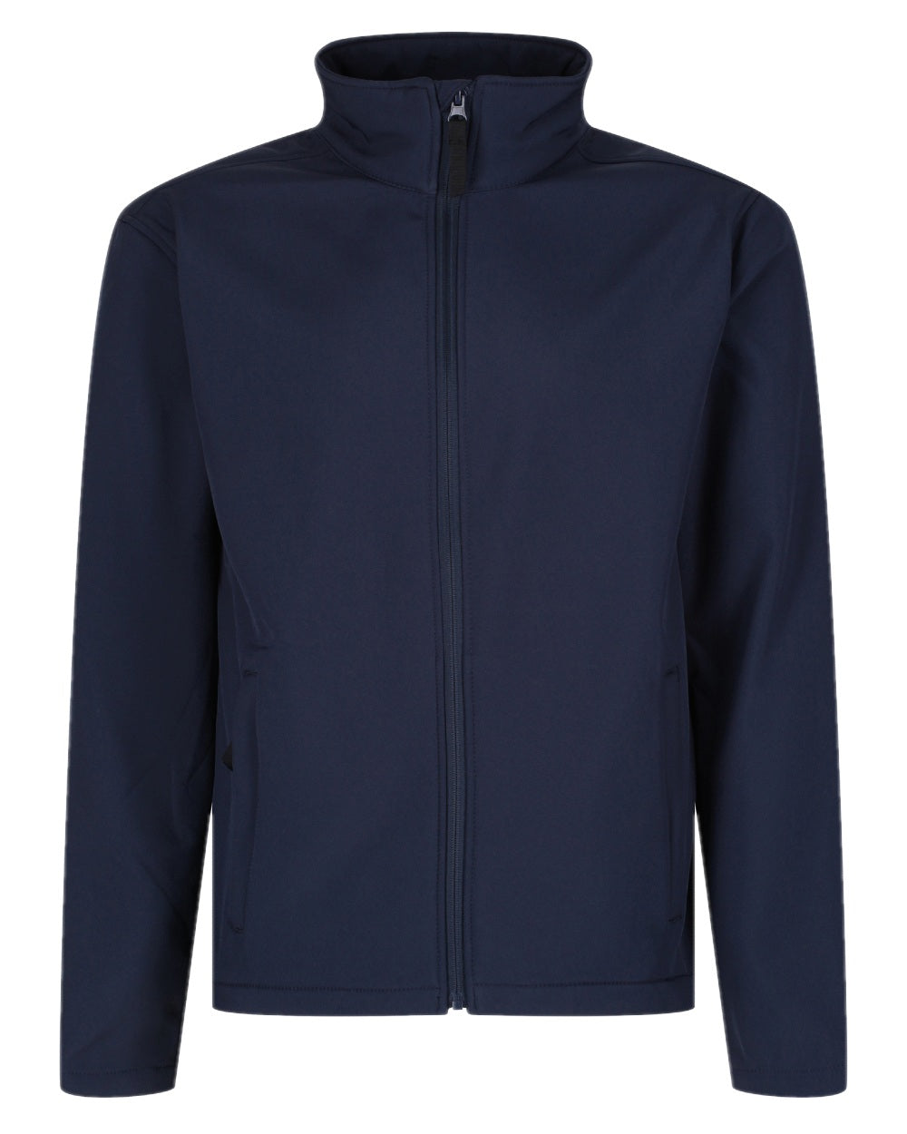 Navy coloured Regatta Mens Reid Softshell Jacket on white background 