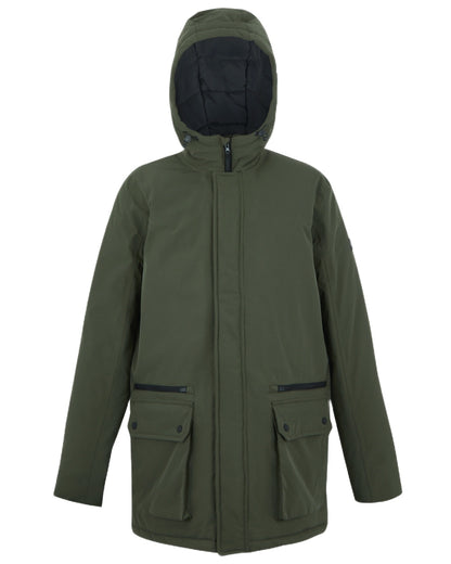 Green Coloured Regatta Mens Rhodo Padded Jacket on white background 