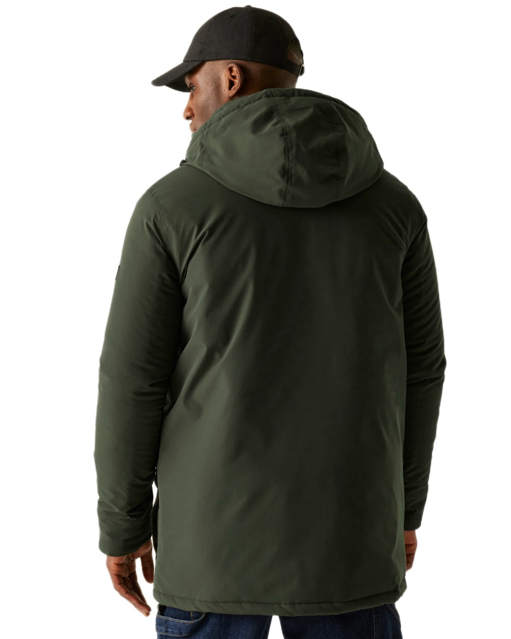Green Coloured Regatta Mens Rhodo Padded Jacket on white background 