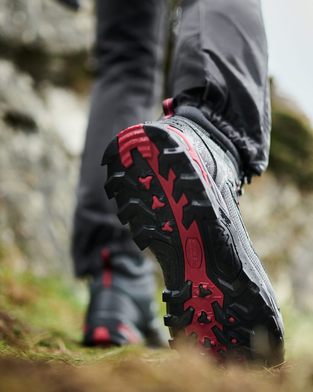 Briar Rio Red Coloured Regatta Mens Samaris III Walking Boots on mountain background 