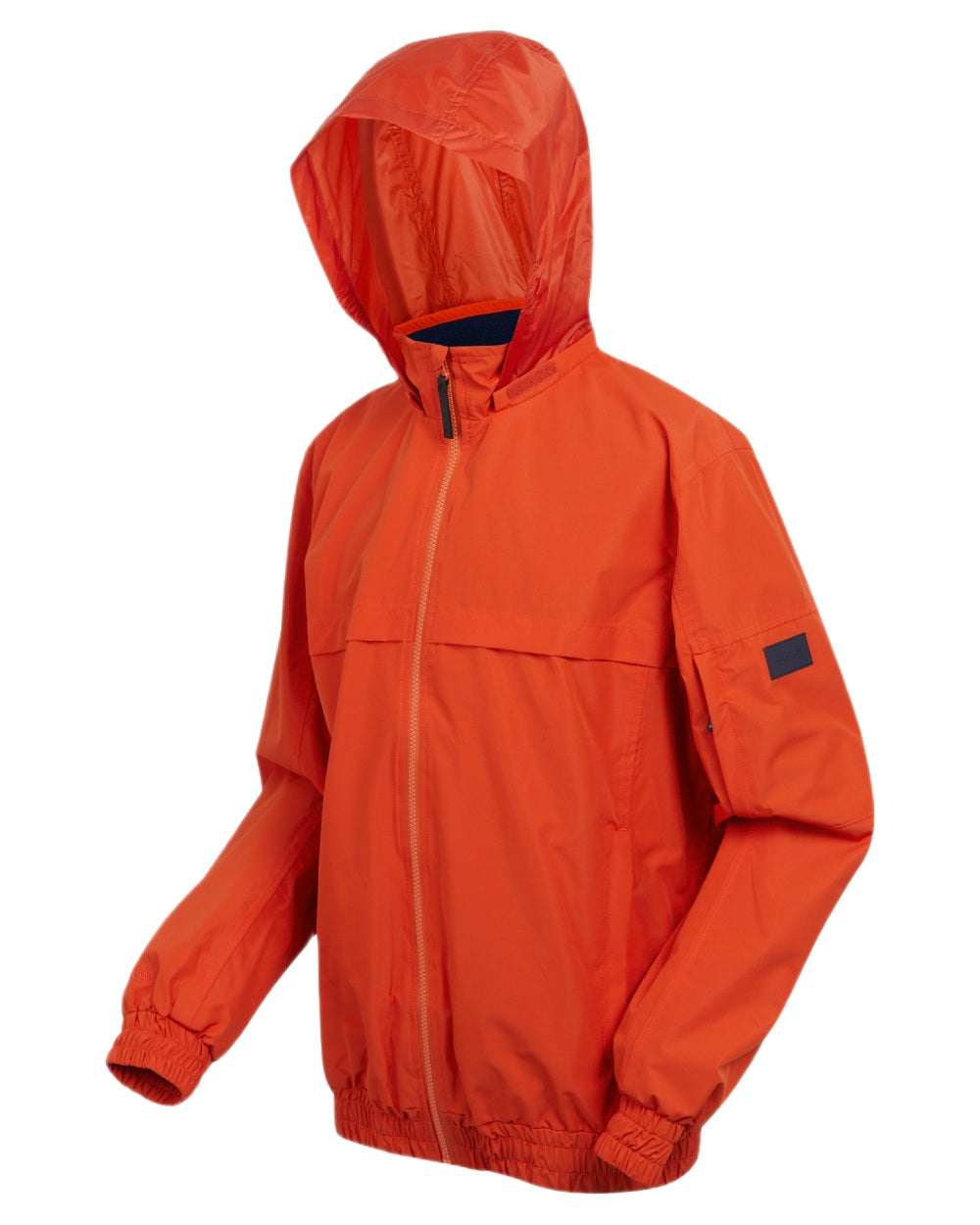 Rusty Orange Coloured Regatta Mens Shorebay Waterproof Jacket on white background 