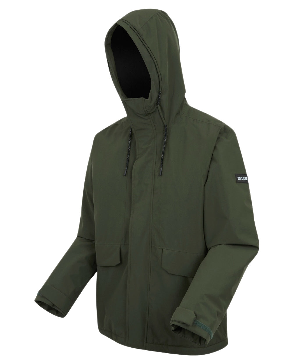 Dark Khaki Coloured Regatta Mens Sterlings Waterproof Insulated Jacket on white background 