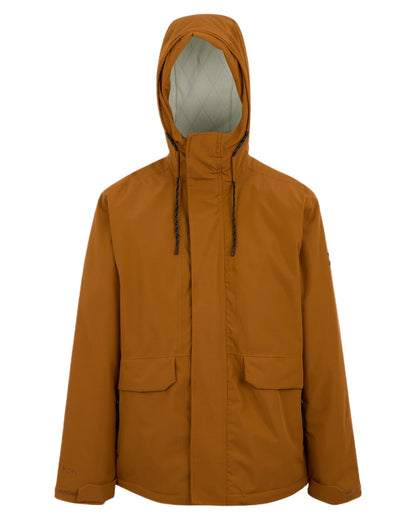 Glazed Ginger Coloured Regatta Mens Sterlings Waterproof Insulated Jacket on white background 