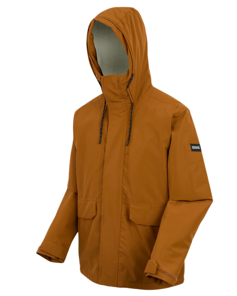 Glazed Ginger Coloured Regatta Mens Sterlings Waterproof Insulated Jacket on white background 