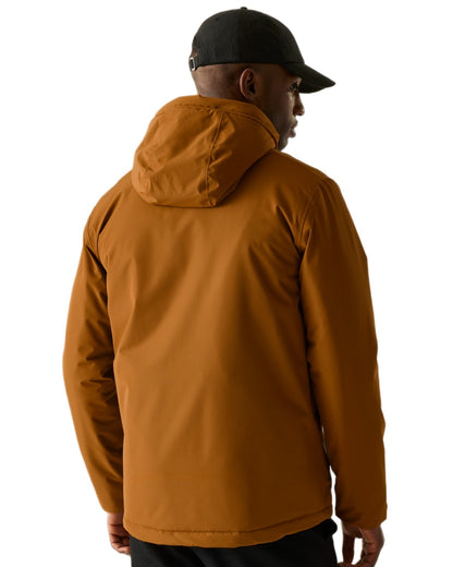 Glazed Ginger Coloured Regatta Mens Sterlings Waterproof Insulated Jacket on white background 