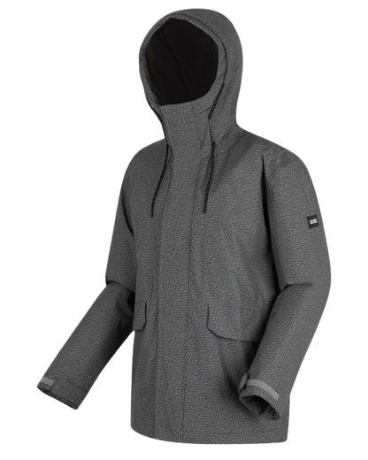Grey Coloured Regatta Mens Sterlings Waterproof Insulated Jacket on white background 