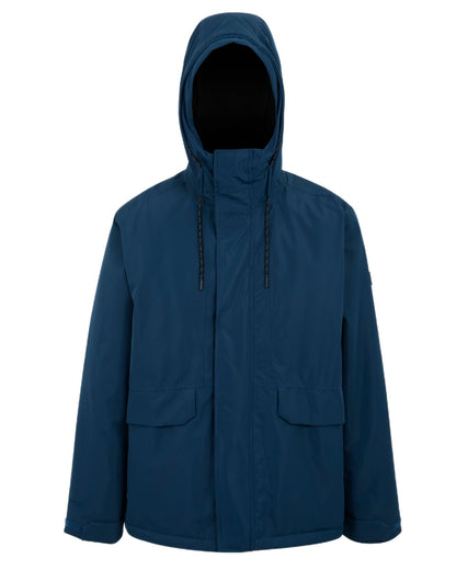 Navy Blue Coloured Regatta Mens Sterlings Waterproof Insulated Jacket on white background 