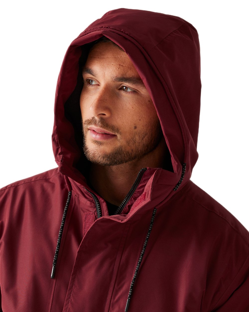 Red Coloured Regatta Mens Sterlings Waterproof Insulated Jacket on white background 