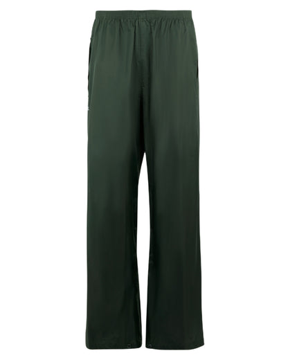 Dark Olive Coloured Regatta Mens Stormbreak Waterproof Overtrousers on white background 