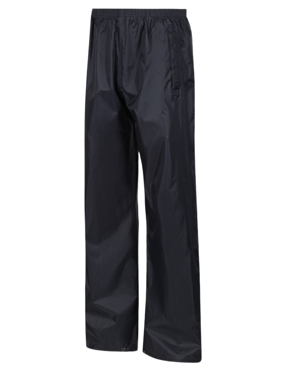 Navy Coloured Regatta Mens Stormbreak Waterproof Overtrousers on white background 