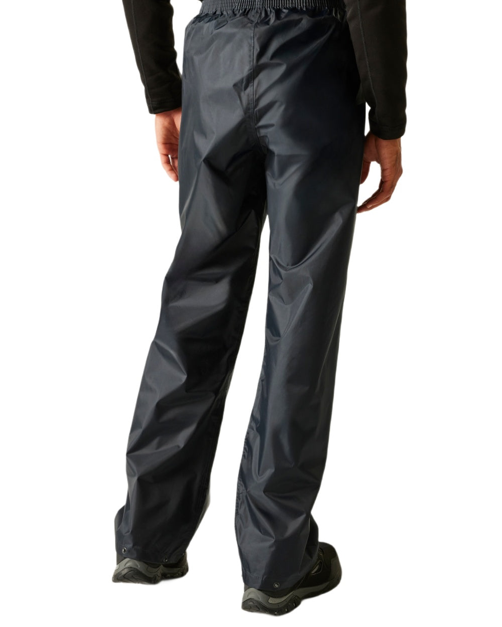 Navy Coloured Regatta Mens Stormbreak Waterproof Overtrousers on white background 