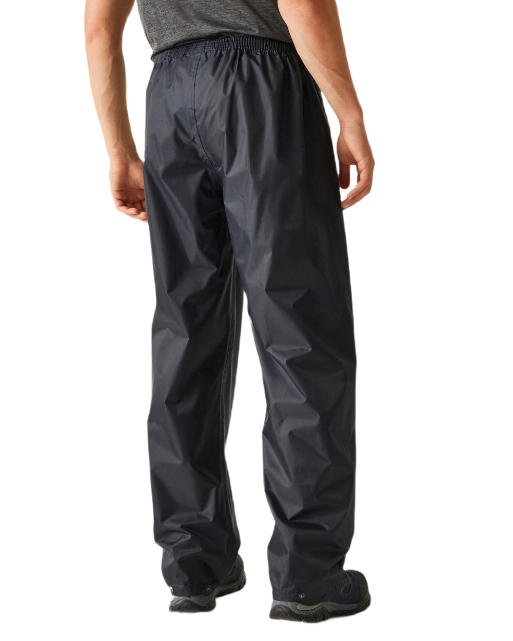 Navy Coloured Regatta Mens Stormbreak Waterproof Overtrousers on white background 