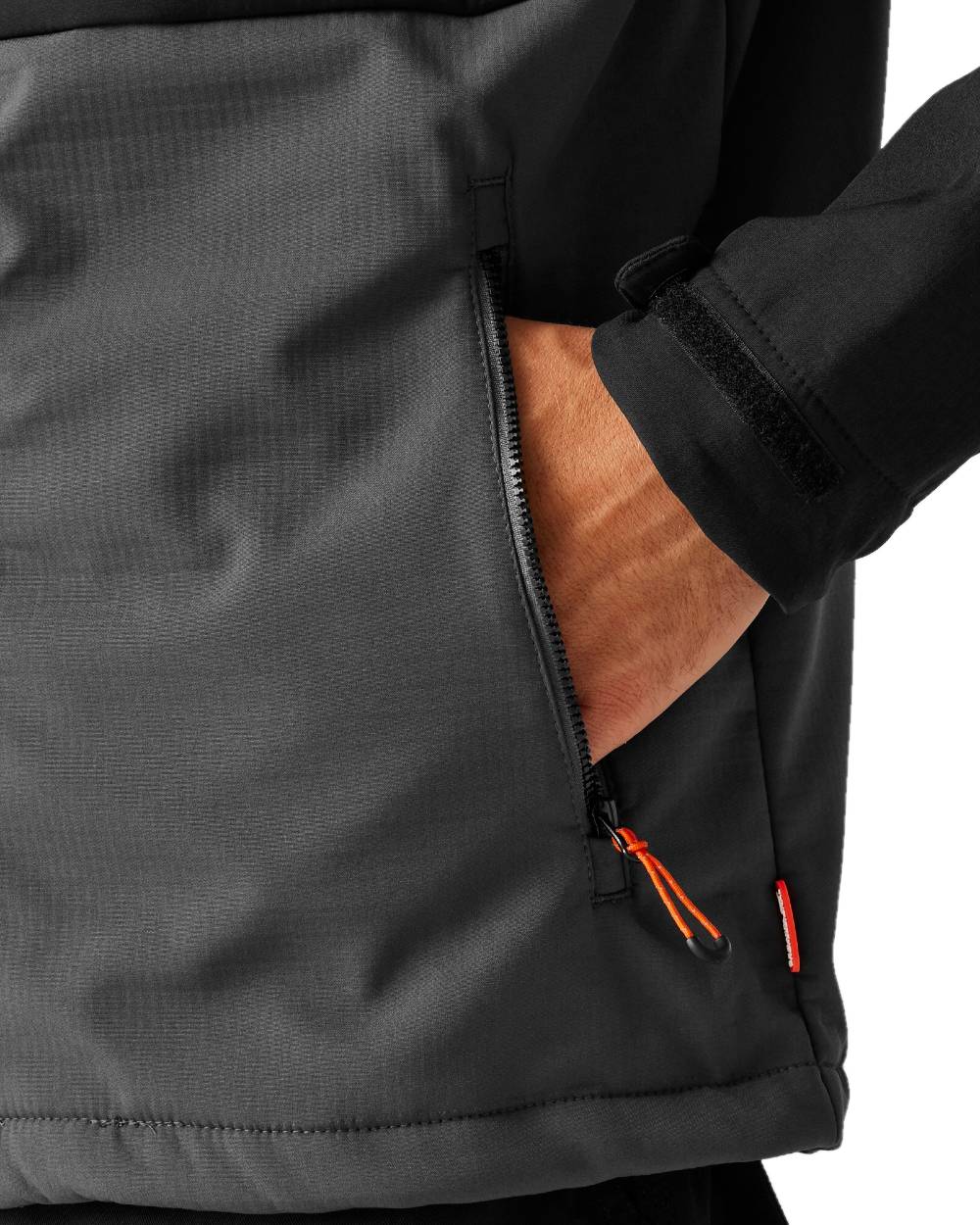 Iron Black coloured Regatta Mens Surrender Softshell Jacket on white background 
