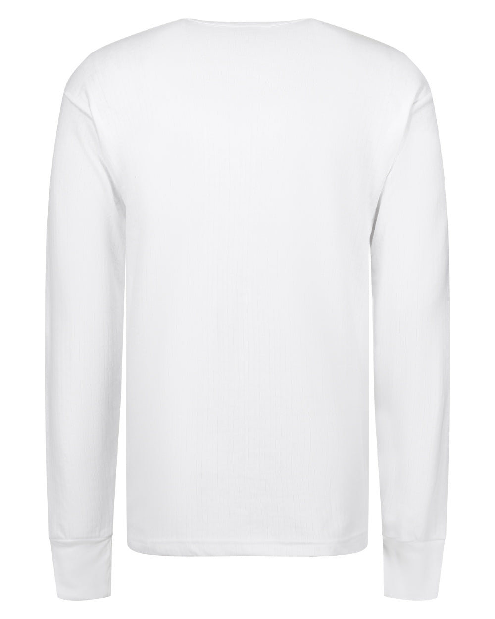 White coloured Regatta Mens Thermal Long Sleeve Vest on white background 