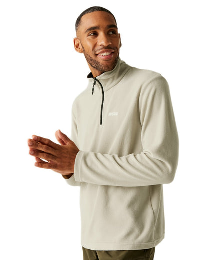 Abbeystone Coloured Regatta Mens Thompson Lightweight Half Zip Fleece on white background 