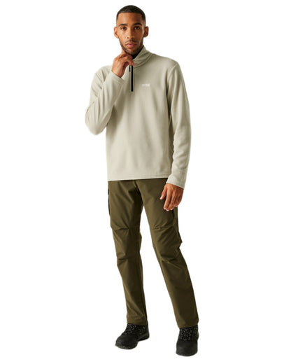 Abbeystone Coloured Regatta Mens Thompson Lightweight Half Zip Fleece on white background 