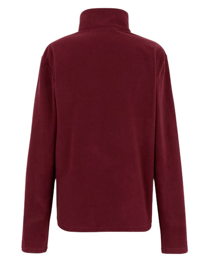 Dark Maroon Coloured Regatta Mens Thompson Lightweight Half Zip Fleece on white background 