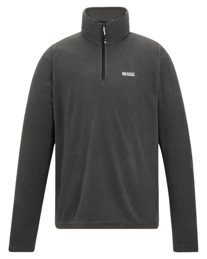 Iron Coloured Regatta Mens Thompson Lightweight Half Zip Fleece on white background 