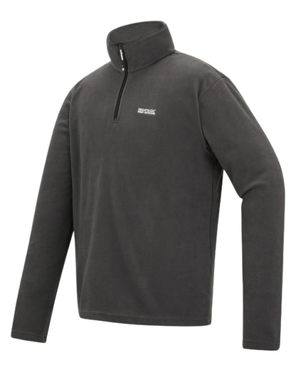 Iron Coloured Regatta Mens Thompson Lightweight Half Zip Fleece on white background 