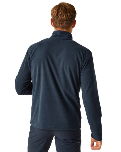 Navy Coloured Regatta Mens Thompson Lightweight Half Zip Fleece on white background 