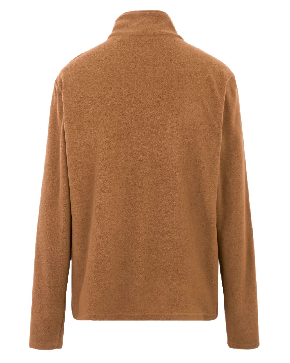 Nut Brown Coloured Regatta Mens Thompson Lightweight Half Zip Fleece on white background 