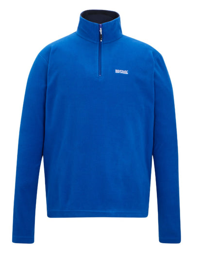 Oxford Blue Navy Coloured Regatta Mens Thompson Lightweight Half Zip Fleece on white background 