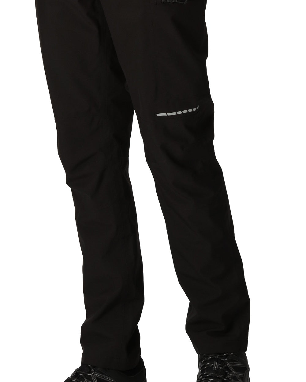 Black coloured Regatta Mens X-Pro Beacon Waterproof Trouser on white background 