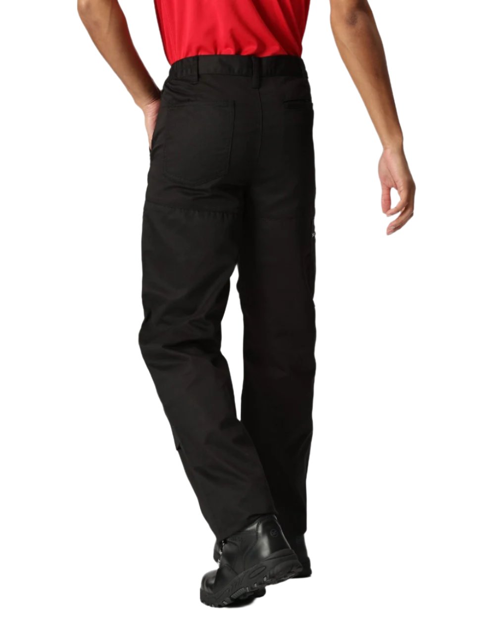 Black coloured Regatta Pro Action Trousers on white background 