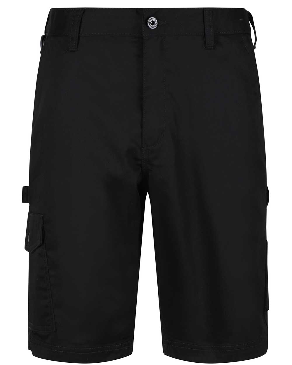 Black coloured Regatta Pro Cargo Shorts on white background 