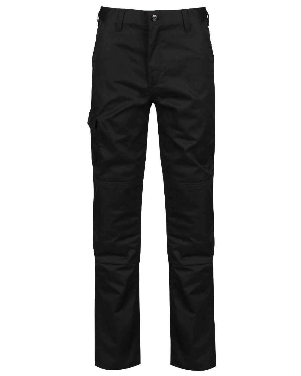 Black coloured Regatta Pro Cargo Trousers on white background 