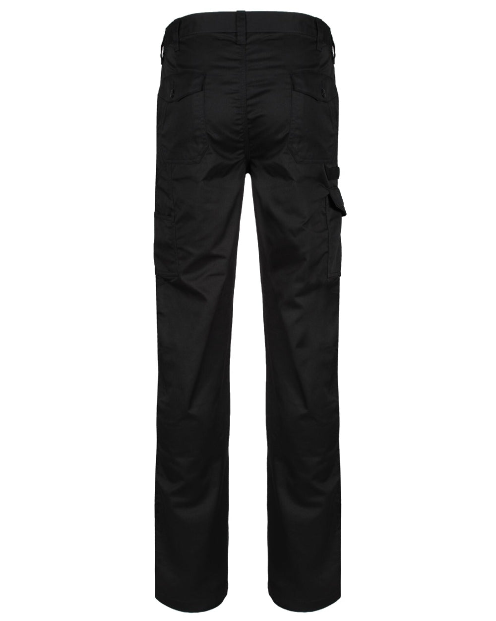 Black coloured Regatta Pro Cargo Trousers on white background 