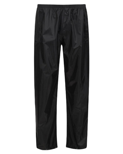 Black Coloured Regatta Pro Stormbreak Waterproof Overtrousers on white background 