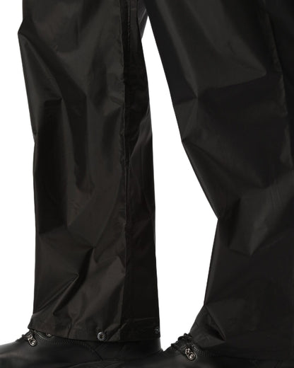 Black Coloured Regatta Pro Stormbreak Waterproof Overtrousers on white background 