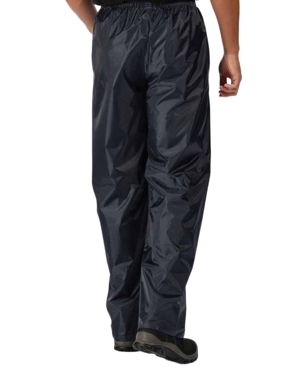 Navy Coloured Regatta Pro Stormbreak Waterproof Overtrousers on white background 