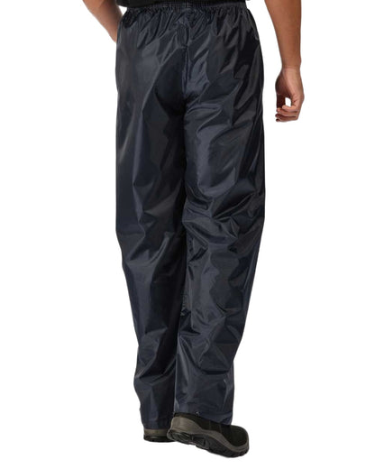 Navy Coloured Regatta Pro Stormbreak Waterproof Overtrousers on white background 