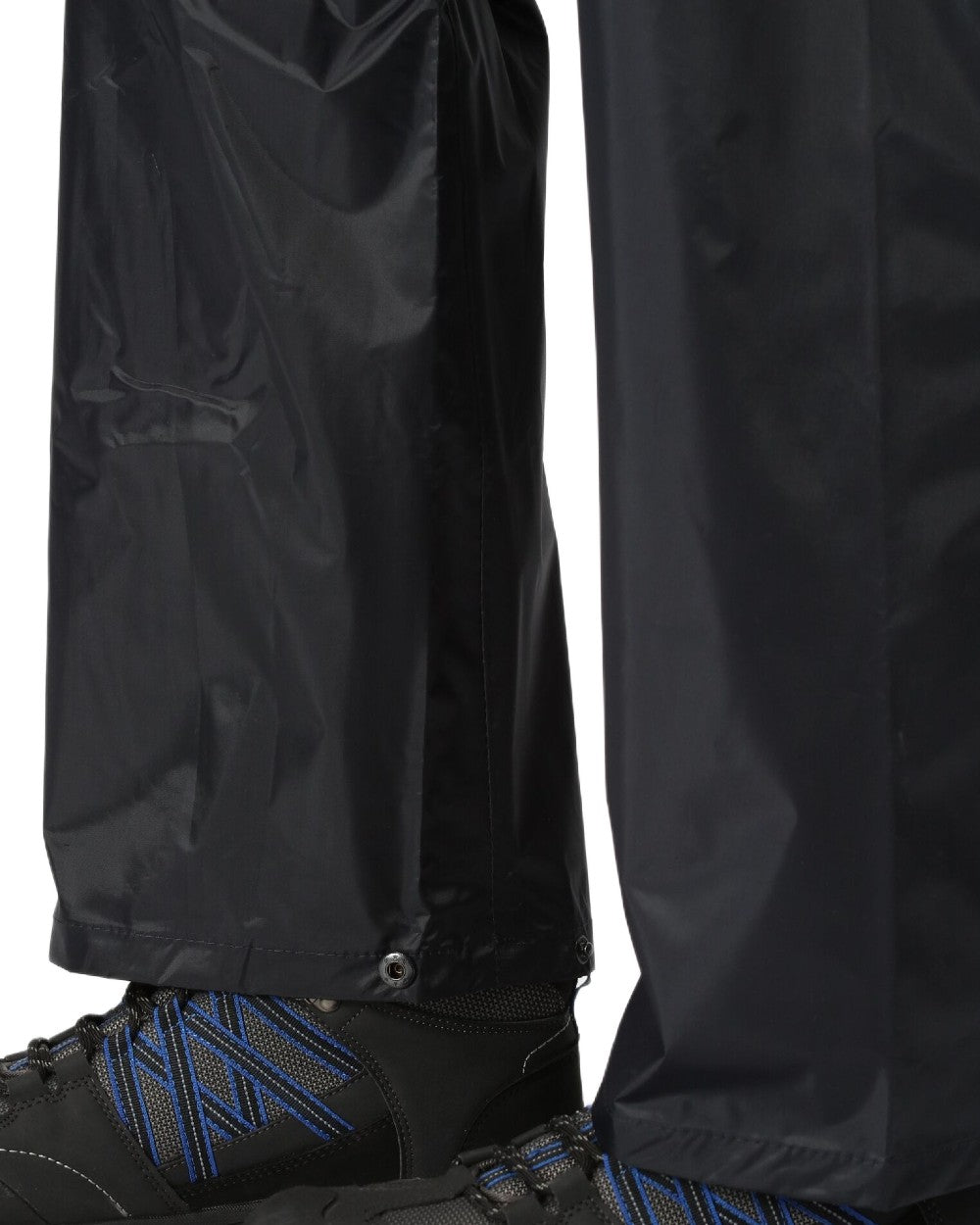 Navy Coloured Regatta Pro Stormbreak Waterproof Overtrousers on white background 