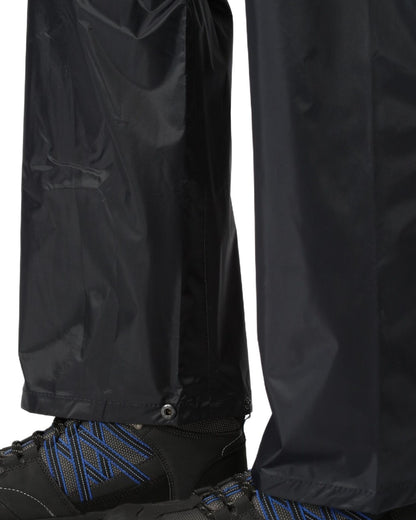 Navy Coloured Regatta Pro Stormbreak Waterproof Overtrousers on white background 
