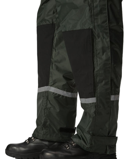 Olive coloured Regatta Pro Waterproof Insulated Coverall on white background 