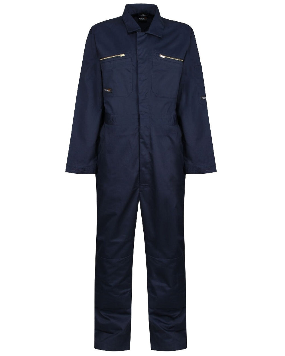 Navy coloured Regatta Pro Zip Fasten Coverall on white background 