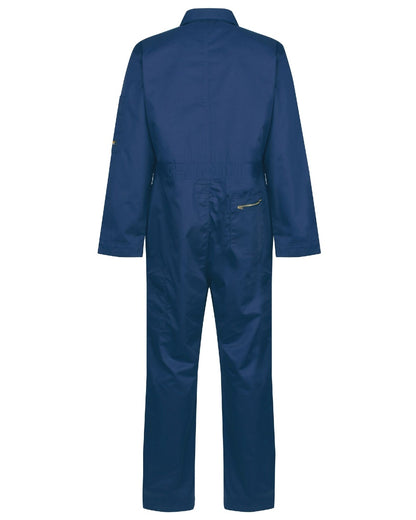 Royal Blue coloured Regatta Pro Zip Fasten Coverall on white background 