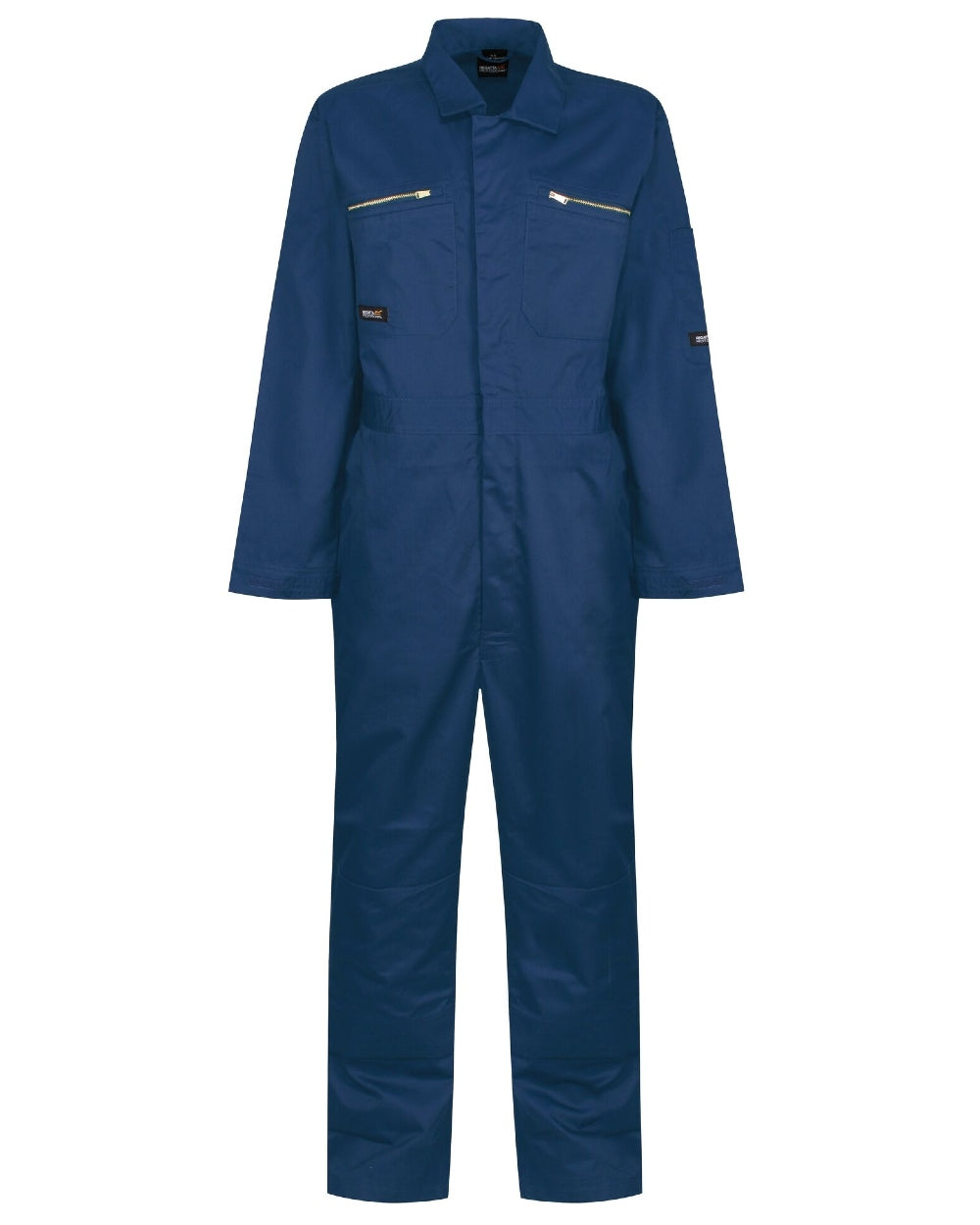 Royal Blue coloured Regatta Pro Zip Fasten Coverall on white background 