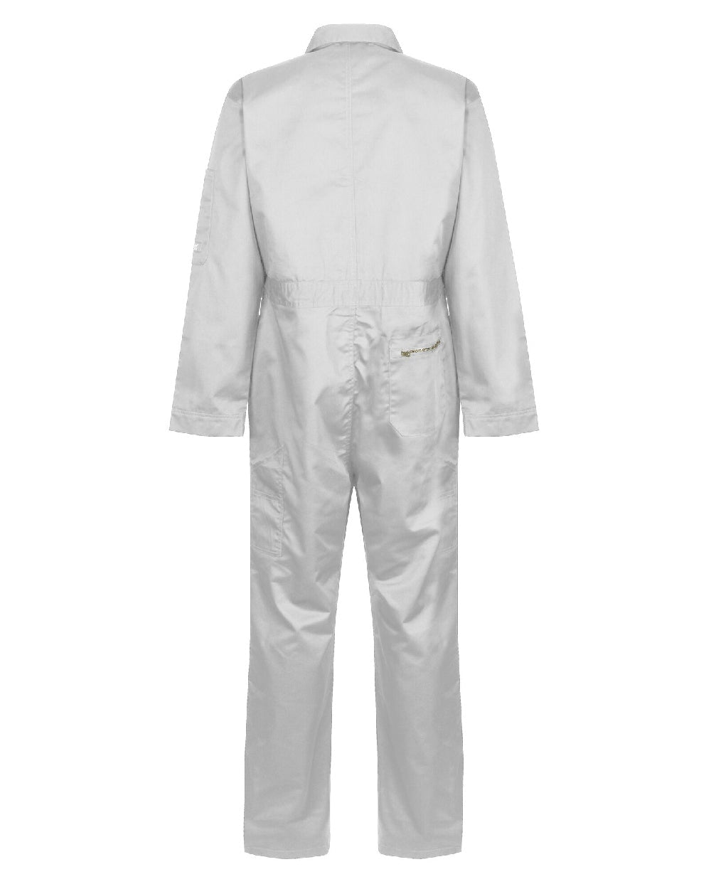 White coloured Regatta Pro Zip Fasten Coverall on white background 