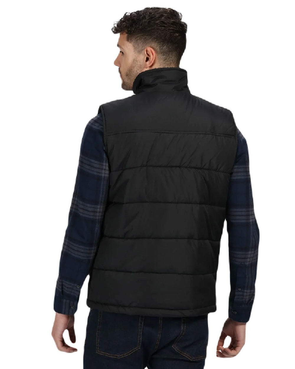 Black coloured Regatta Professional Altoona Insulated Quilted Gilet on white background 