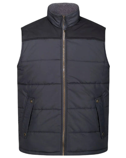 Seal Grey Black coloured Regatta Professional Altoona Insulated Quilted Gilet on white background 