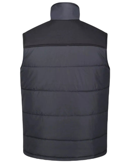 Seal Grey Black coloured Regatta Professional Altoona Insulated Quilted Gilet on white background 