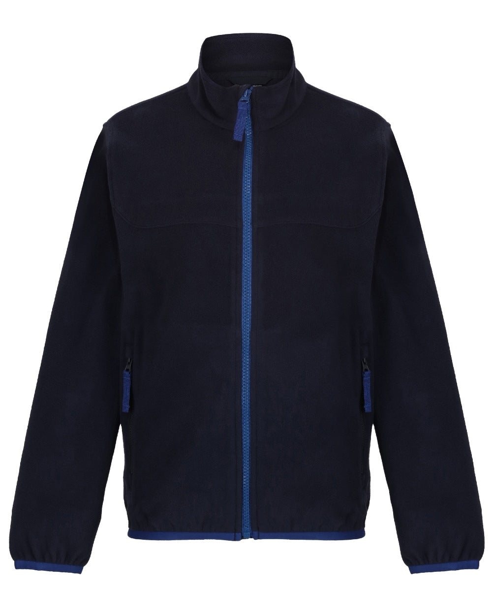Navy coloured Regatta Professional Childrens Full Zip Micro Fleece Jacket on white background 